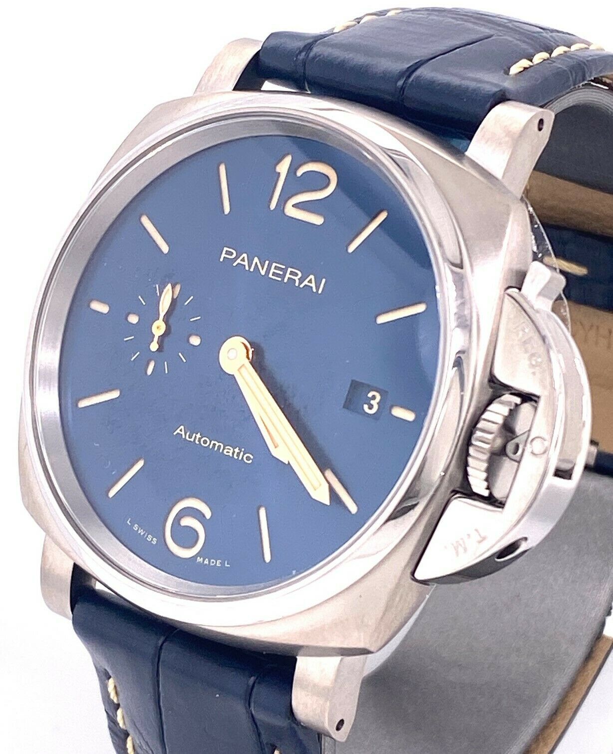 Panerai luminor due 42mm blue hotsell