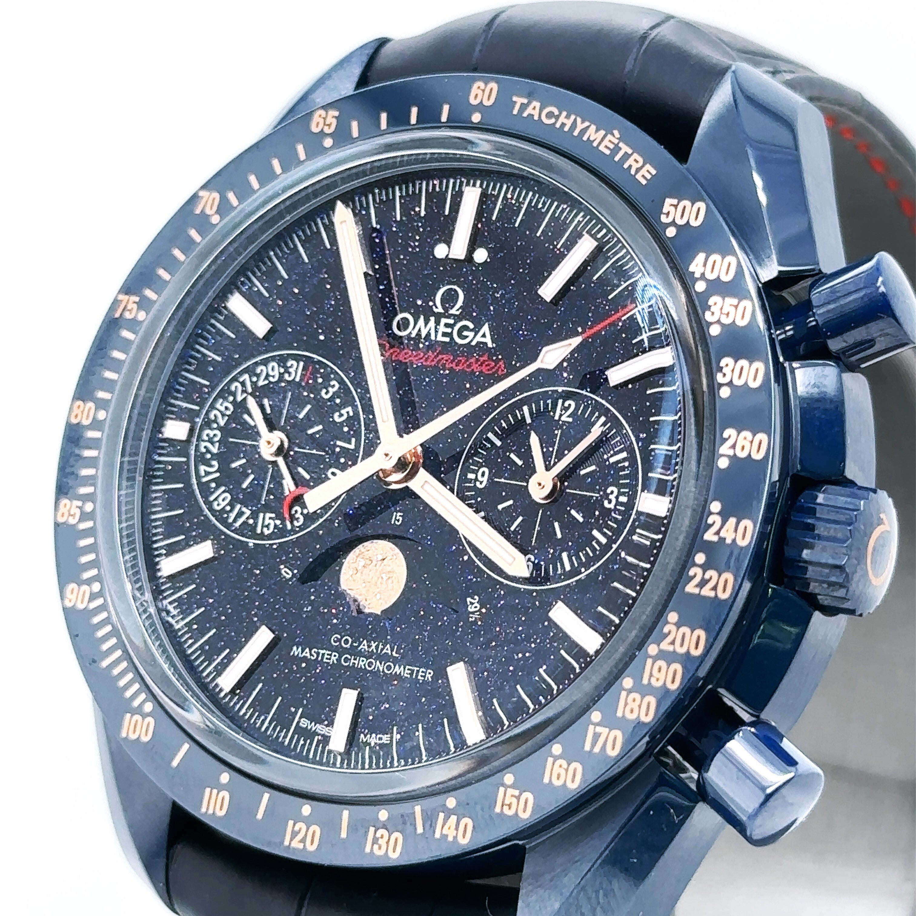 Omega moonwatch blue best sale