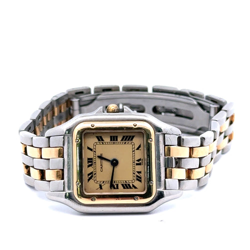 Cartier Panthère 18k gold & steel Lades watch Quartz 166921 preowned