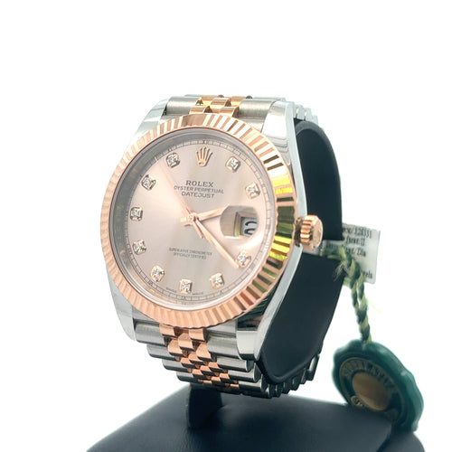 Pre-Owned Rolex Datejust 41mm, 2 tone 18k Rose Gold Watch, 126331, Fluted bezel Philadelphia