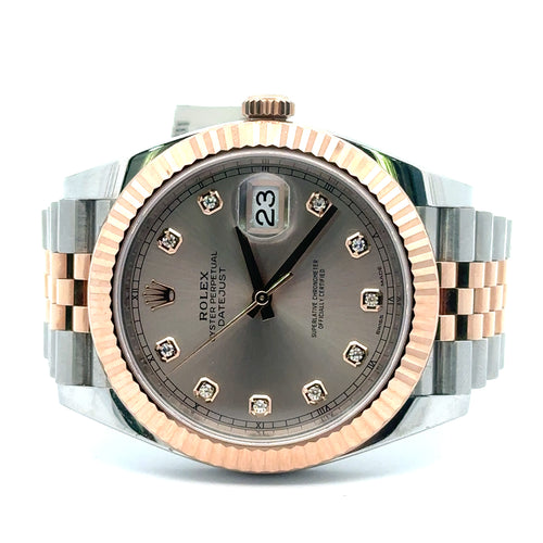 Pre-Owned Rolex Datejust 41mm, 2 tone 18k Rose Gold Watch, 126331, Fluted bezel Philadelphia