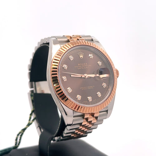 Pre-Owned Rolex Datejust 41mm, 2 tone 18k Rose Gold Watch, 126331, Fluted bezel Philadelphia