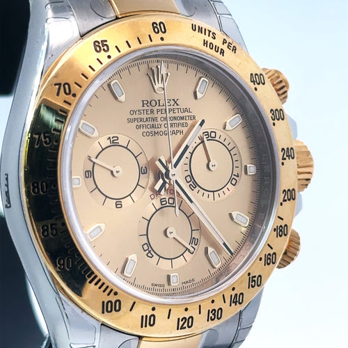 Pre-Owned Rolex Daytona 40mm 2 tone 18k Yellow Gold Watch 116523, 18k Gold Bezel