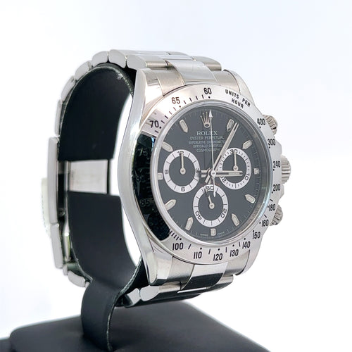 Pre-Owned Rolex Daytona 40mm Stainless Steel Watch 116520, Black Dial, S107340 Philadelphia