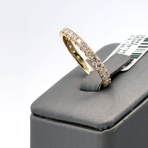 14k Yellow Gold 1.00 CT Diamond Ladies Wedding Band, 2.4G, Size 8 S15943