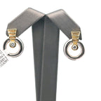 14k Yellow & White Gold .25CT  Diamond Dangle Earrings, 11.5gm, S102610