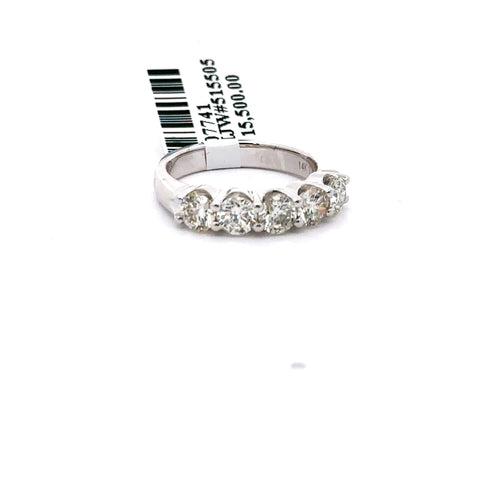 14k White Gold 1.50 CT Diamond Ladies Wedding Band, 3.3G, Size 6  S107741