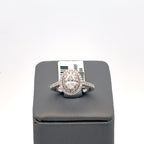 14k White Gold 1.00 CTW Diamond Halo Engagement Ring, Size 5.75 3.3gm, S108085