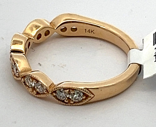 14k Yellow Gold 0.50 CT Diamond Ladies Wedding Band, 3.5G, size 6.5, S108174