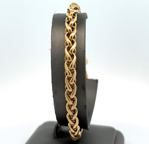 18K Yellow Gold David Yurman  Wheat Chain Bracelet Size Large 47.7gm S108183