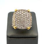 David Yurman 18K Gold and Silver Pave Wheaton Collection Ring S108184