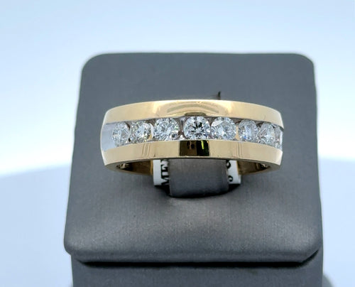 14k Yellow Gold 1.25 CT Diamond Men's Wedding Band, 13.0 g S100890