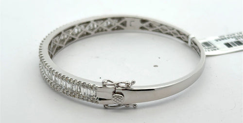 14k  White Gold 5.25CT Diamond Ladies Bangle Bracelet, 14.5gm, S108318