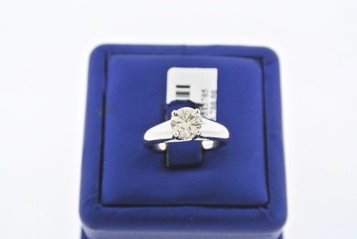 14k White Gold 1.26 CT Diamond Engagement Ring, 5.8gm, Size 7