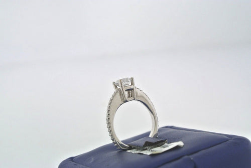 18k White Gold 1.50 CT Diamond Engagement Ring, 4.4gm, Size 5.5