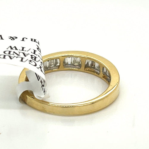 14k Yellow Gold 0.50 CT Baguette Diamond Band 2.3gm Size 7.25