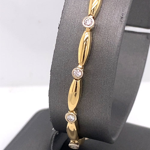 14k Yellow Gold 0.75 Ct Diamond Ladies Bracelet