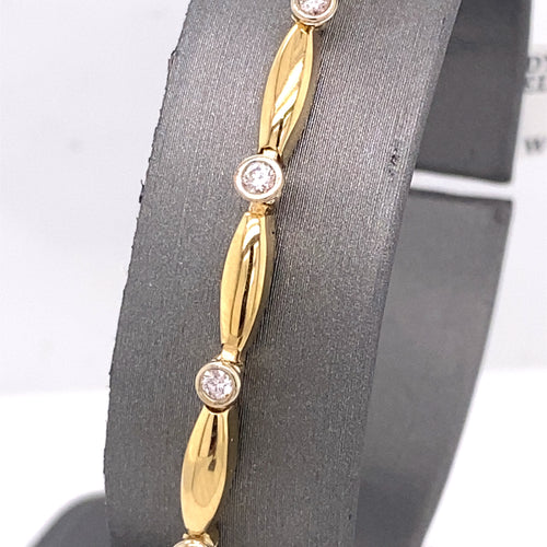 14k Yellow Gold 0.75 Ct Diamond Ladies Bracelet