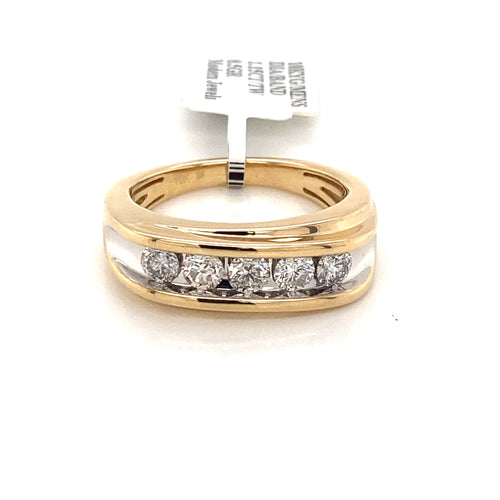 10k Yellow Gold 1.15 CT Diamond Men's Wedding Band