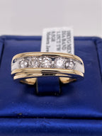 10k Yellow Gold 1.15 CT Diamond Men's Wedding Band