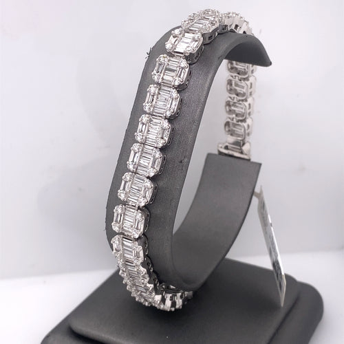 14k White Gold 9.50 CT Diamond Tennis Bracelet