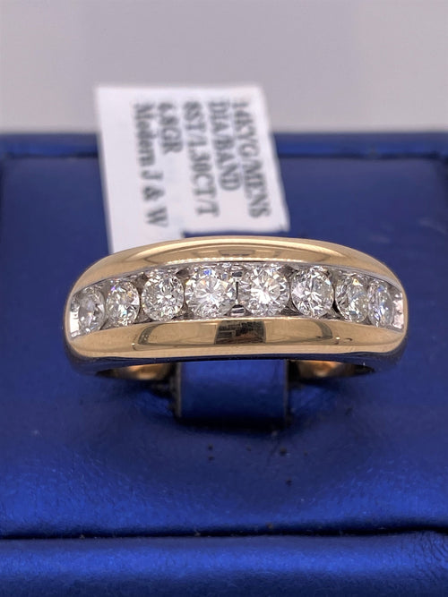 14k Yellow Gold 1.30 CT Diamond Wedding Band