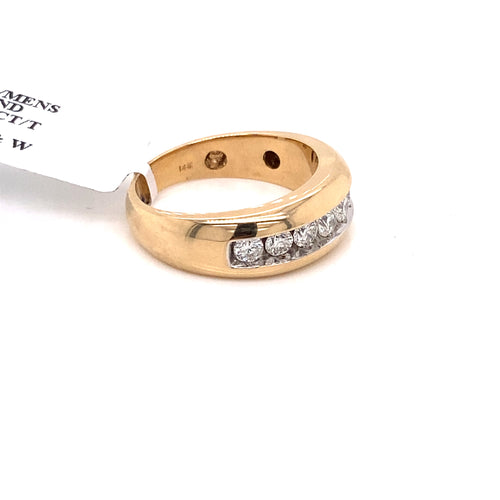 14k Yellow Gold 1.30 CT Diamond Wedding Band