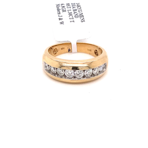 14k Yellow Gold 1.30 CT Diamond Wedding Band