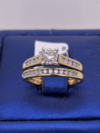 10k Yellow Gold 0.75 CT Diamond Engagement Ring Set