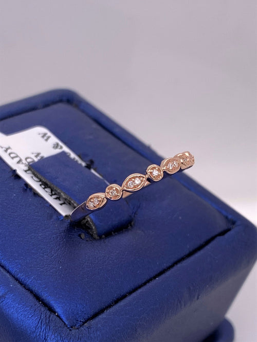 14k Rose Gold 0.25 CT Diamond Ladies Band