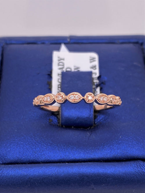 14k Rose Gold 0.25 CT Diamond Ladies Band