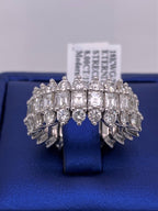 18k White Gold 8.00 CT Diamond Ladies Stretch Band