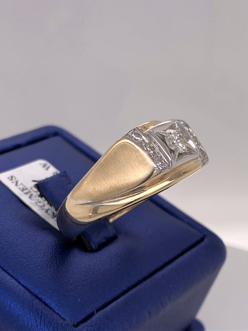 14k Yellow Gold 0.50 CT Diamond Men's Ring