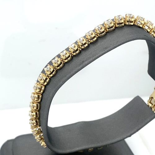 14k Yellow Gold 4.50 CT Diamond Tennis Bracelet