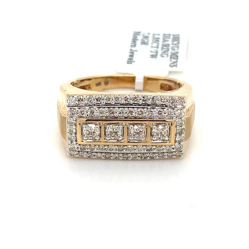 10k Yellow Gold 1.35 CT Diamond Men s Ring