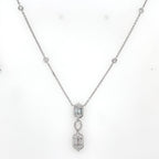 14k White Gold 0.75 CT Diamond Pendant Necklace