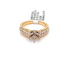 14k Yellow Gold 0.75 CT Diamond Engagement Ring Mounting, 5.1gm