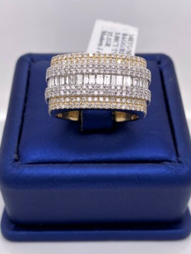 14k Yellow Gold 3.00 CT Diamond Men's Ring, 15.5g, Size 10.5