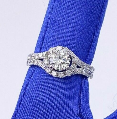 14k White Gold 1.50 CT Diamond Ladies Engagement Ring, 4.1 g, Size 6.5