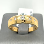 14k Yellow Gold 0.50 CT Diamond Men's Wedding Band, 5.7g, Size 10.5