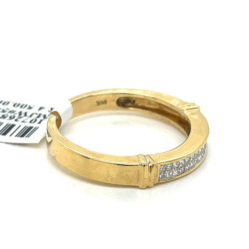 14k Yellow Gold 0.90 CT Diamond Men's Wedding Band, 4.5g, Size 10