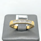 14k Yellow Gold 0.90 CT Diamond Men's Wedding Band, 4.5g, Size 10