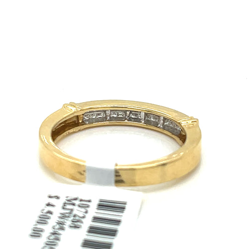 14k Yellow Gold 0.90 CT Diamond Men's Wedding Band, 4.5g, Size 10