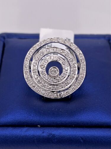 18k White Gold 1.00 CT Diamond Circle Ladies Ring, 5.5g, Size 5.5