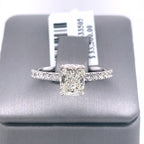 18K White Gold 2.00CT Cushion Cut Diamond Engagement ring, Size 6, 2.6g