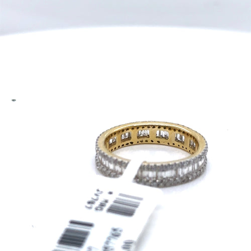 14k Yellow Gold 1.50CT Diamond Eternity Baguette Band, 2.5g, Size 6