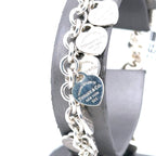 Tiffany & CO Silver Heart Charm Bracelet 7.5"