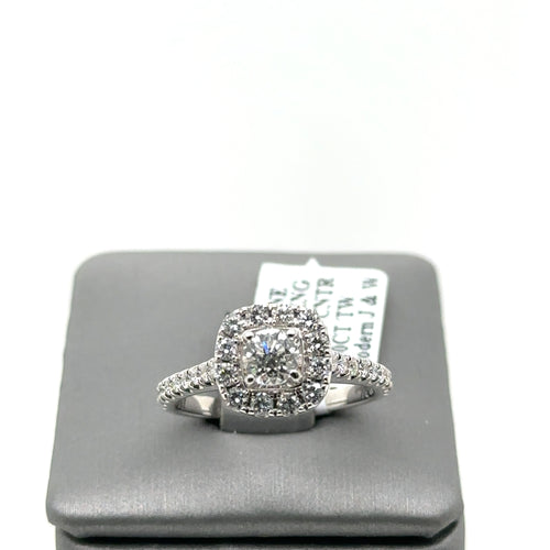 Neil Lane 14K White Gold 1.50 CT Diamond Princess Engagement Ring, 4.2g