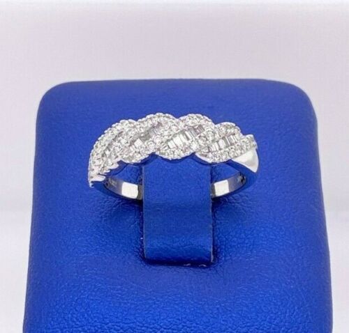 14k White Gold 0.50 CT Diamond Ladies Band, 3.8 g, Size 6.75, S14161