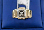 14k Two Tone Gold 0.15 CT Diamond Men's Pinky Ring, 6.5gm, Size 7.5, S104691